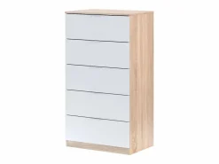Pack Dormitorio Alaya y Roble 150cm (cama+cabecero+2 Mesas+arm.)^ New