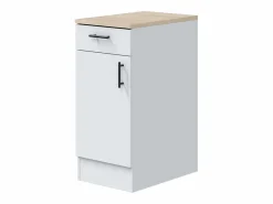 Pack Muebles Cocina Kira 10 Módulos Nórdico Brillo Roble Canadian^ Discount