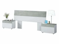 Pack muebles dormitorio cemento/ con vestidor Blanco New