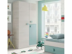 Pack Muebles Dormitorio Juvenil Cama Nido Estante y Armario 90x190 cm^ Online