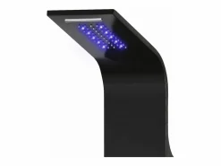 Panel de ducha con rociador grifo cristal acero inoxidable 130 cm negro 02_0003431^Helloshop26 New