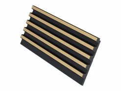 Vente-unique Panel De Pared|Panel de pared 3D, paquete de 2,83 m², negro y dorado, juego de 8 piezas, CLINTON