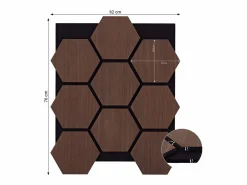 Panel De Pared|Panel de pared 62x76x2 cm marrón