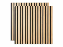 Panel de pared 60x60x2.5 cm paneles acústicos de sonido natural Negro / Marru00f3n Best