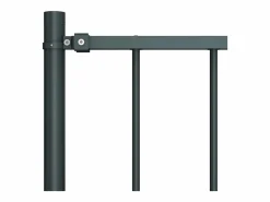Panel de valla y postes acero recubrimiento polvo gris 1,7x1 m ES401544 Gris antracita Discount