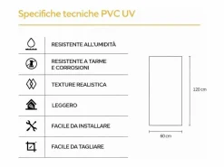 Panel decorativo efecto mármol gres porcelánico set de 6 piezas 4,3 m2 revestimiento de pared PVC en UV 120x60 Mármol^ Outlet