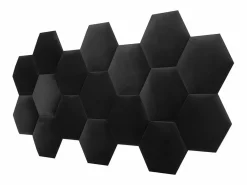 Vente-unique Panel decorativo para cabecero de terciopelo gris HOPE L220 cm Gris antracita