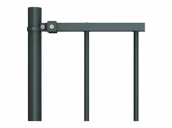 Panel valla y postes acero recubrimiento polvo gris 1,7x0,75 m ES284853^ Clearance