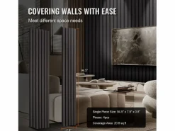 Panel De Pared|Paneles Acústicos de Pared SucceBuy, 20 x 240 cm, para Decoración de Paredes, con un Alto Índice NRC de 0,85 y Certificación Acústica SGS, en Roble