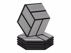 Paneles acústicos 30x26 cm Gris Juego de 5 piezas 3D^ Discount
