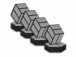 Paneles acústicos 30x26 cm Gris Juego de 20 piezas 3D^ Sale