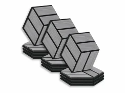 Paneles acústicos 30x26 cm Gris Hexágono Panal^ Hot