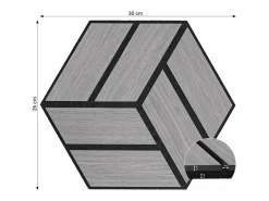 Paneles acústicos 30x26 cm Gris Hexágono Panal^ Outlet