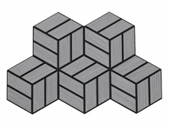 Paneles acústicos 30x26 cm Gris Hexágono Panal^ Outlet