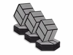 Paneles acústicos 30x26 cm Gris Hexágono Panal Negro / Verde Outlet