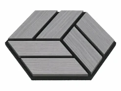 Paneles acústicos 30x26 cm Gris Hexágono Panal Negro / Verde Outlet
