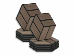 Paneles acústicos 30x26 cm Marrón Hexágono Panal Negro / Marru00f3n Discount