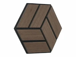 Panel De Pared|Paneles acústicos 30x26 cm Marrón Hexágono Panal