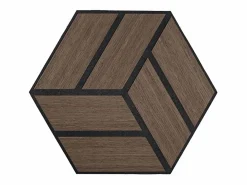Panel De Pared|Paneles acústicos 30x26 cm Marrón Hexágono Panal