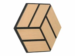 Paneles acústicos 30x26 cm Roble Hexágono Panal^