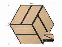 Panel De Pared|Paneles acústicos 30x26 cm Roble Juego de 20 piezas 3D