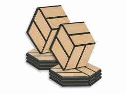 Panel De Pared|Paneles acústicos 30x26 cm Roble natural Hexágono Panal