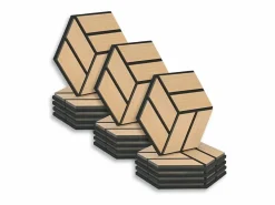 Paneles acústicos 30x26 cm Roble 3D^ Outlet