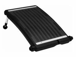 Paneles calefactores solares de piscina curvos 3 uds 72,5x46 cm ES994599 Negro New