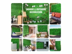Paneles de Buxus Artificiales SucceBuy 50.8x50.8 cm 6 Piezas, Seto de Buxus para Valla Decorativa UV^ Outlet