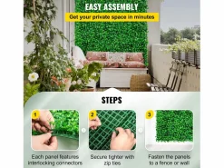 Paneles de Buxus Artificiales SucceBuy 24 Piezas | Muro de Seto UV 25.4 x 25.4 cm | Decoración de Valla^ New