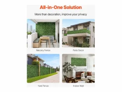Cercados Y Ocultación|Paneles de Césped Artificial, SucceBuy Panel de Pared de Césped Artificial de 300 × 150 cm, Milán, para Privacidad y Decoración