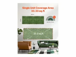 Paneles de Césped Artificial, SucceBuy, Paneles de Pared de Césped Artificial de 100 × 300 cm, Milán, Vegetación para Decoración Íntima^ Online