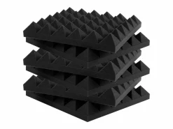 Paneles de Espuma Acústica SucceBuy Paneles de Espuma Acústica, Paquete de 36, 30.48 x 30.48 x 5.08 cm para Pared y Techo de Estudio Negro Best