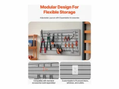 Paneles de Pared con Rejillas PVC SucceBuy, Modulares para Herramientas de Garaje 122,5x64,5 cm,^ Sale