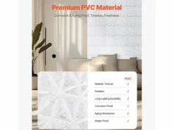 Paneles de Pared 3D SucceBuy, Pack de 33, 30 x 30 cm, PVC, Cobertura de 3 m², Diamante^ Sale