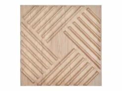 Paneles de Pared 3D SucceBuy, Pack de 12, 50 x 50 cm, PVC con Listones, Cobertura de 3 m², Madera Clara^ Online