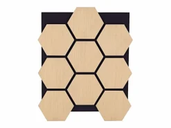 Paneles de pared 62x76 cm Hexágono natural Marru00f3n Hot