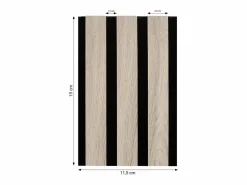Panel De Pared|Paneles de pared 11,5x19x2,5 cm marrón natural gris crema