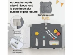 DripeX Paneles modulares de Yoleo - 12+2 - con cesta de baloncesto - plástico ecológico - 153x153x60cm Gris Outlet