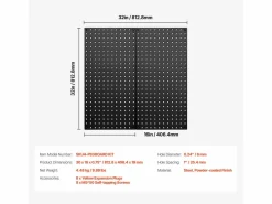 Paneles Perforados de Metal SucceBuy, 2 Paneles, 812,8x406,4 mm, para Herramientas de Taller^ Outlet