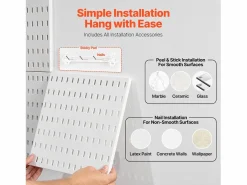 Panel De Pared|Paneles Perforados SucceBuy, 280x280 mm de Plástico, 4 Paneles, para el Hogar,