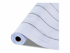 Papel Pintado Adhesivo de Pared SucceBuy, 45 cm x 15 m, Rollo Papel Pintado Autoadhesivo en Vinilo, Motivo Textura Madera Blanca, Impermeable Blanco Hot