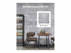 Papel Pintado Adhesivo de Pared SucceBuy, 40 cm x 15 m, Rollo Papel Pintado Autoadhesivo en Vinilo, Estilo Industrial Oscuro, para Revestimiento de Pared^ Clearance