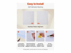 Papel Pintado Adhesivo de Pared SucceBuy, 45 cm x 10 m, Rollo Papel Pintado Autoadhesivo en Vinilo, Motivo Textura Madera Blanca, para Revestimiento de Pared Blanco Hot