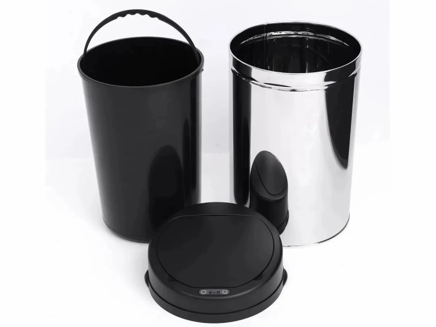 Papelera automática con sensor, 30L, acero inoxidable, color (Ø30,5x51,5 cm)^ Clearance