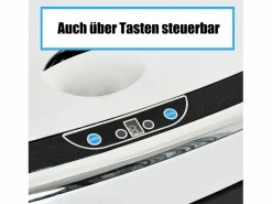 Papelera automática con sensor, acero inoxidable, color plata (40,5x29,5x78 cm)^ Clearance