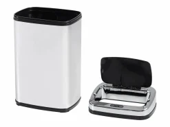 Cubo De Basura Para Cocina|Papelera automática de 30L, sensor IR, acero inoxidable, interior extraíble opcional, cuadrada (33x25x58cm)