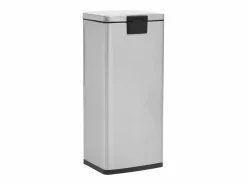 Helloshop26 Cubo De Basura Para Cocina|Papelera con pedal antihuellas de 30 l acero inoxidable plateado color plata 02_0043857