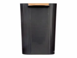 5five Accesorios De Wc|Papelera con tapa en bambú 22,4 x 24,4 cm