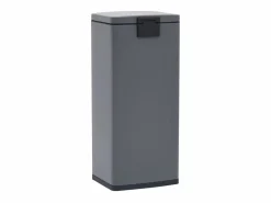 Helloshop26 Papelera de pedal antihuellas de acero inoxidable de 30 litros 02_0006068 Gris Best